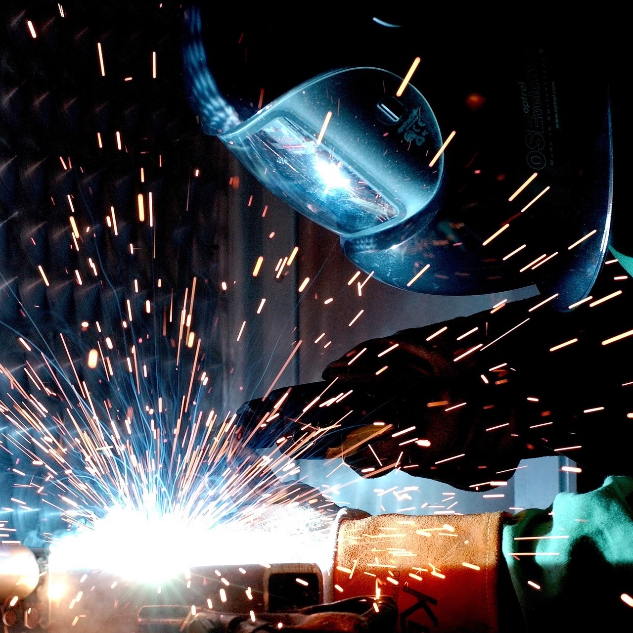 Welding sparks